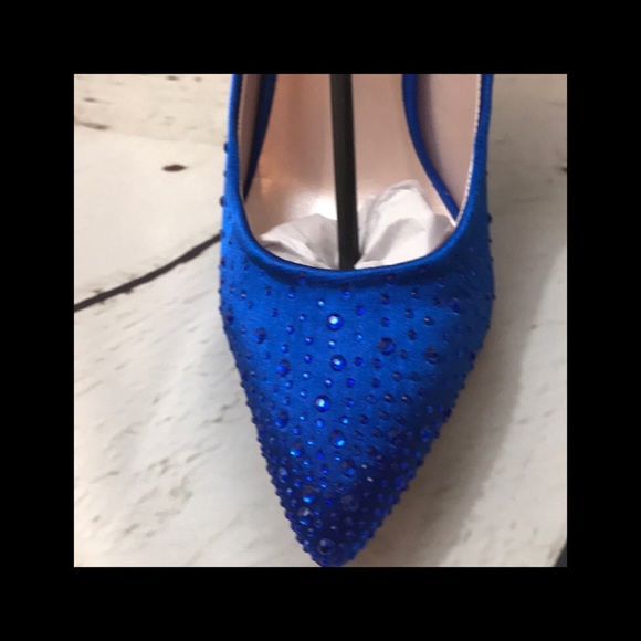 Royal Blue Satin Pump - Picture 5 of 8